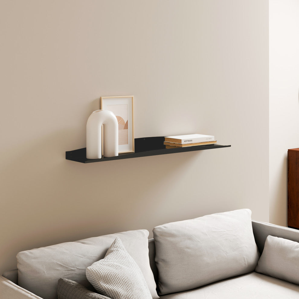 Harry Wall Mounted Shelves, Black, 36"