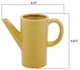 8.75" Ceramic Watering Can ,Speckle Mustard
