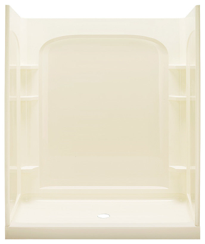 Sterling Alcove 60"x34"x75.75" Vikrell Center Shower Kit, Biscuit