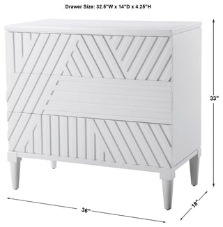 Close-up of drawer fronts on white background
