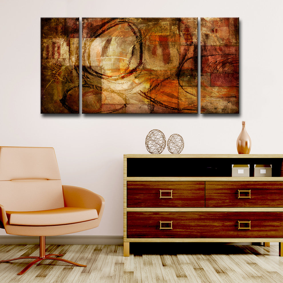 Ready2Hangart 'Etabx Iii' 3-Piece Oversized Abstract Canvas Wall Art