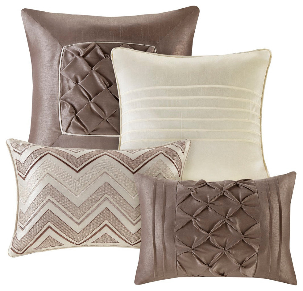 Madison Park Essentials Joella 24 Piece Room, a Bag, Ivory