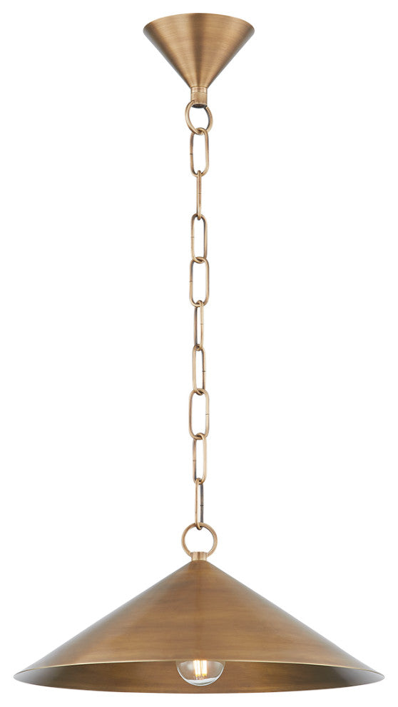 1-Light Pendant, Patina Brass