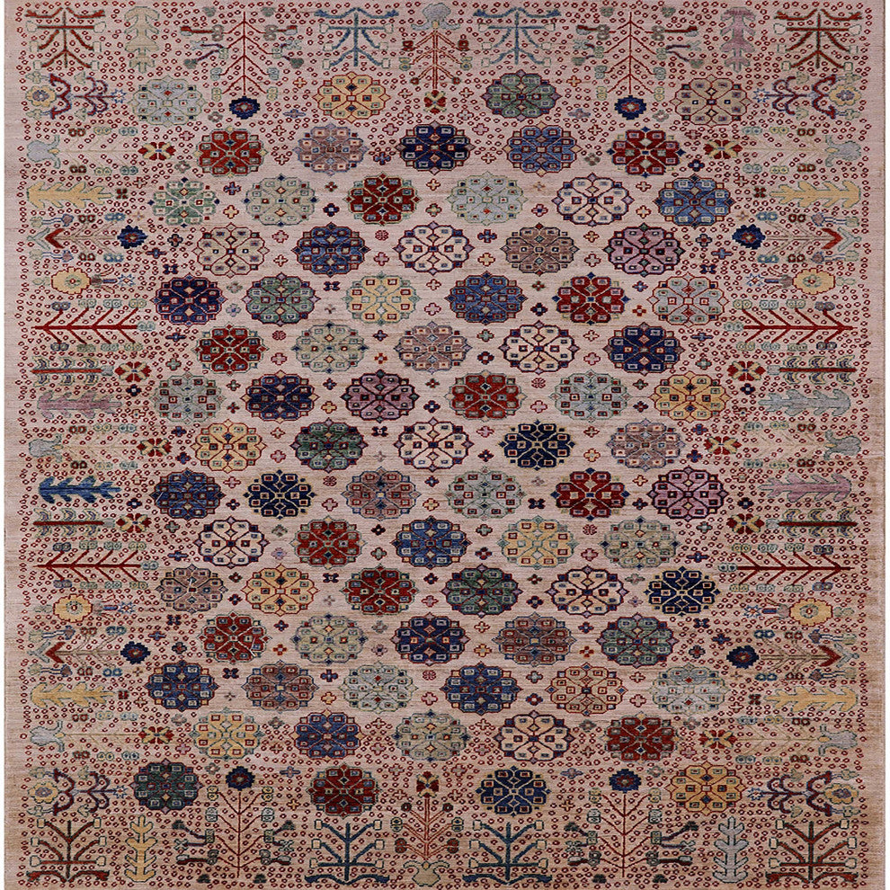 Ahgly Company Indoor Square Mid-Century Modern Area Rugs, 7' Square