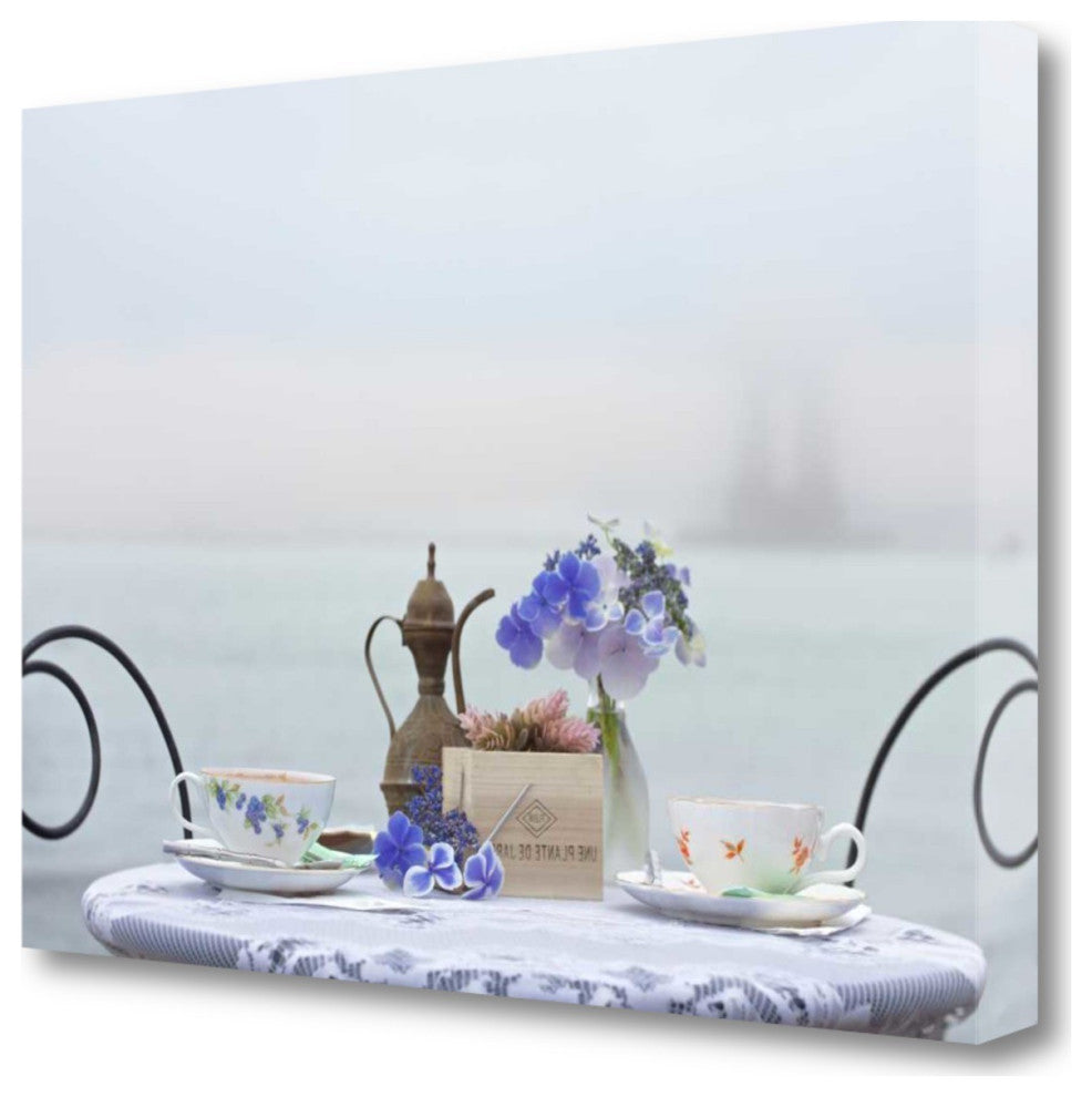 Up Close Tea Party For Two 2 Giclee Wrap Canvas Wall Art