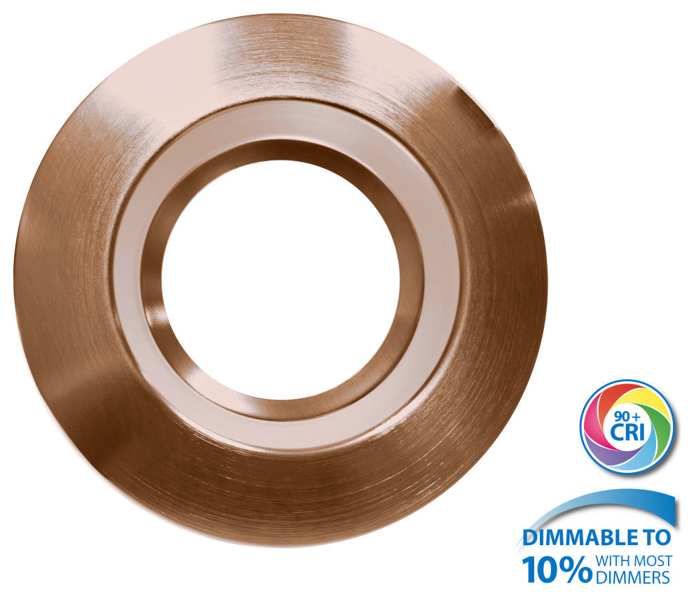 DCR56 LED Recessed Downlight Retrofit, Aged Copper, Smooth, 3000k (Soft White)
