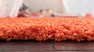 Unique Loom Tiger Orange Solid Shag 2'x3' Area Rug