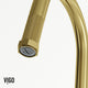 VIGO Hart Arched 18" H Single Handle Pull-Down Kitchen Faucet, Matte Brushed Gold, Without Extras