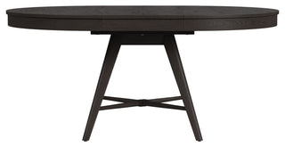 Bayside 48" Wide Solid Ash Round Dining Table, Black
