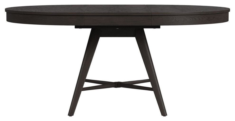 Bayside 48" Wide Solid Ash Round Dining Table, Black