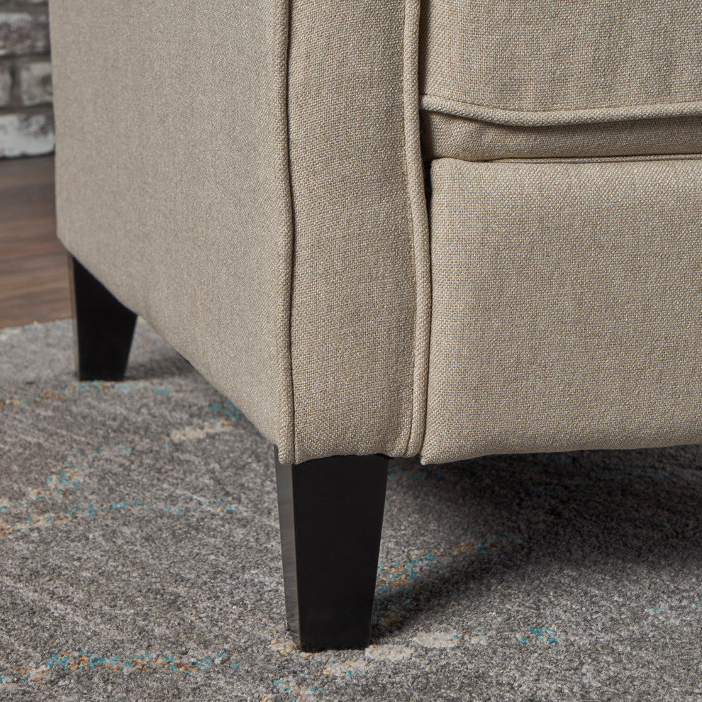 GDF Studio Charlene Traditional Wheat Fabric Recliner