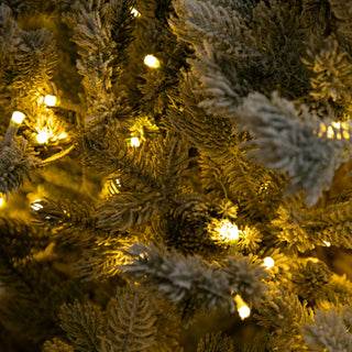 7.5ft. Pre-Lit Artificial California Flocked Spruce Christmas Tree