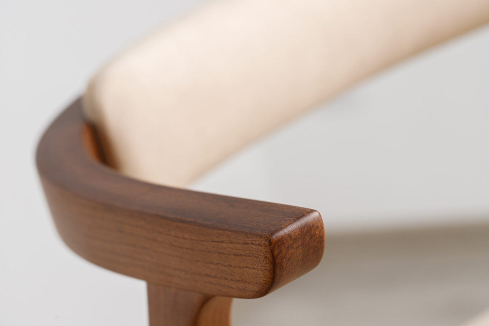 Ellis Dining Chair Brown With Beige Material