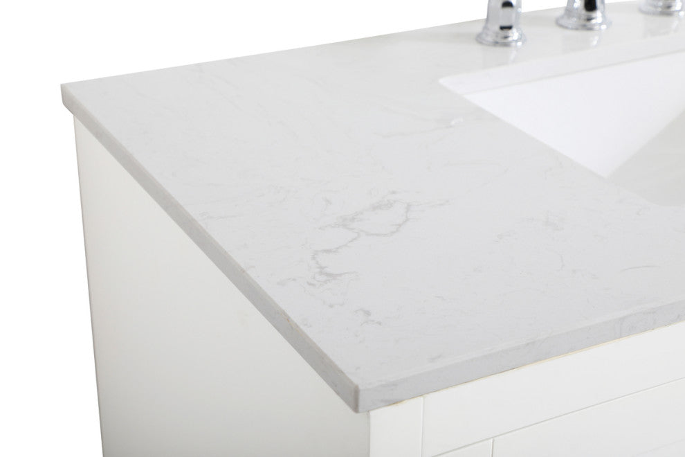 42" Single Bathroom Vanity, White
