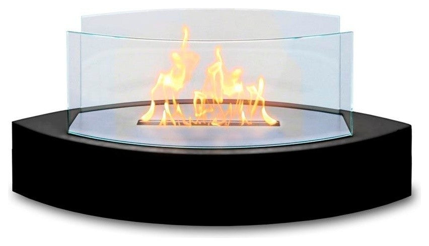 Lexington Tabletop Fireplace, High Gloss Black Paint