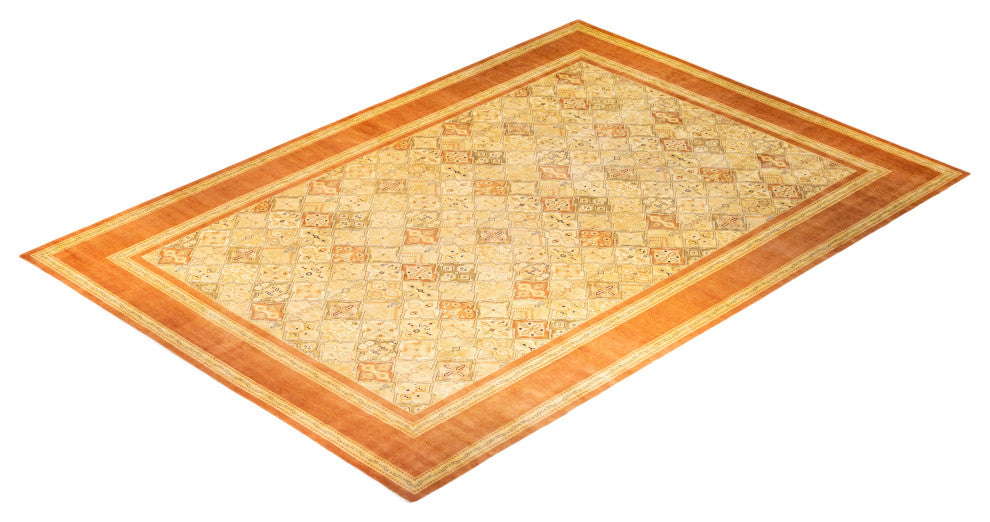 Eclectic, One-of-a-Kind Hand-Knotted Area Rug Brown, 12' 1" x 17' 8"