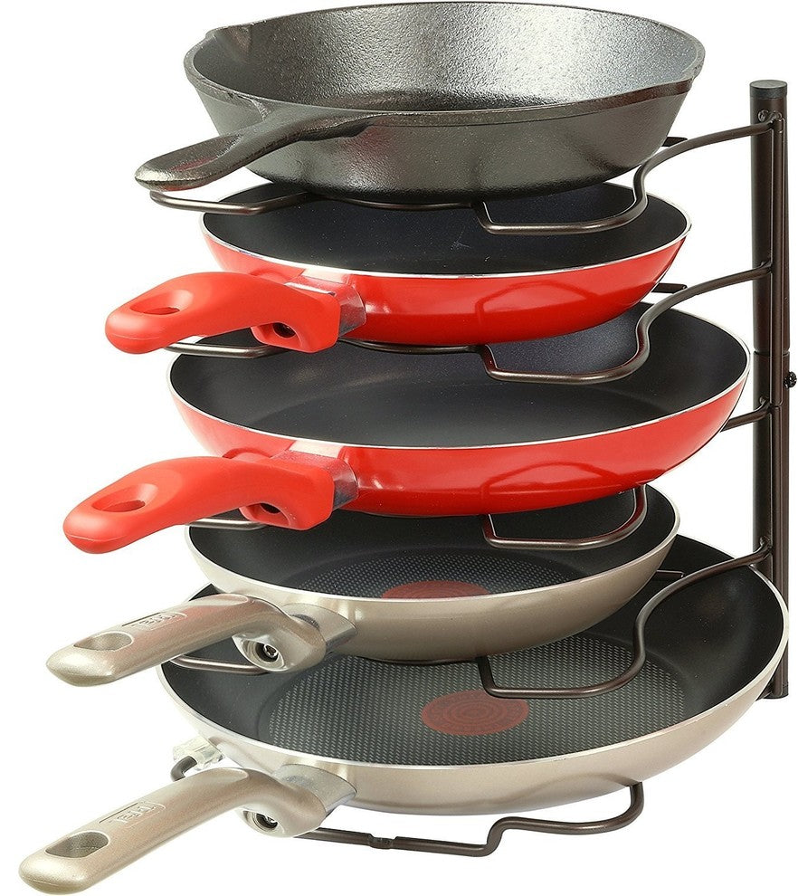 Kitchen Cabinet Pantry Pan and Pot Lid Organizer Rack Holder