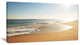"Wide Seashore With Crystal Waters" Modern Beach Canvas Art Print, 32"x16"