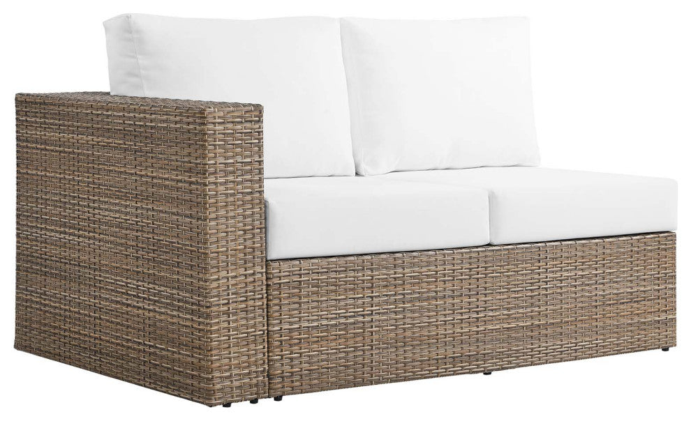 Convene Outdoor Patio Outdoor Patio 4-Piece Furniture Set, Cappuccino White