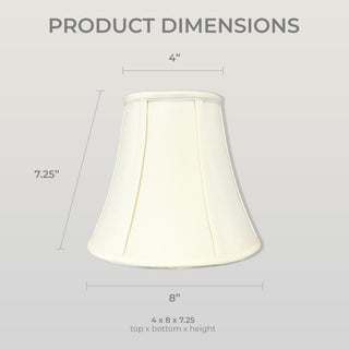 Royal Designs True Bell Basic Lamp Shade, V Notch Fitter, Eggshell, 4x8x7.25, Se