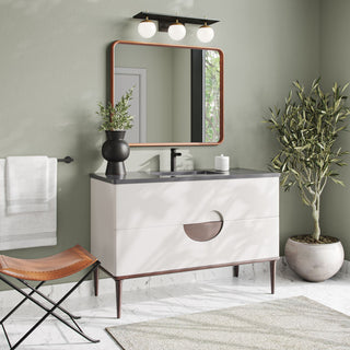 Rhonda Bath Vanity, Beige, 48", Single Sink, Freestanding