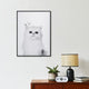 "Persian" Black and White Pet Paintings on Printed Glass With Anodized Frame