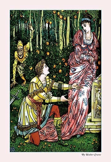 The Yellow Dwarf Watches as King Drops Sword - Fine Art Giclee Print 24" x 36"