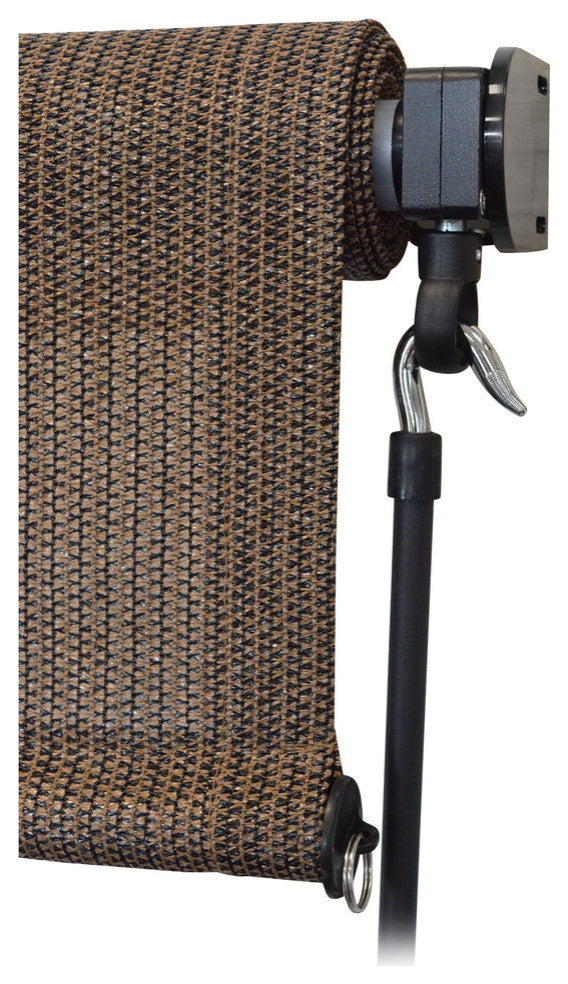 Cordless Outdoor Sun Shade, Onyx Sand, 120" W X 72" L