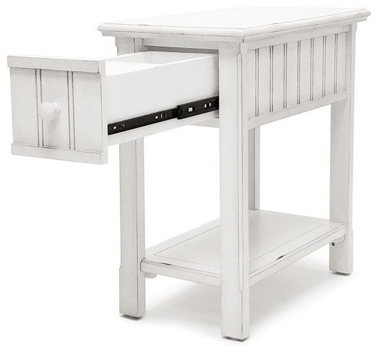 Monaco Chairside Table, White