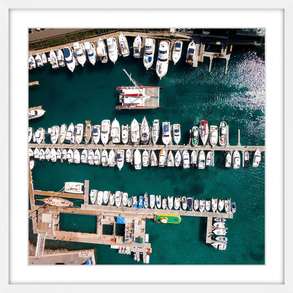 "All Boats Docked" Framed Print by Karolis Janulis