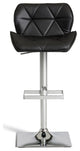 42" Black Eco Leather And Steel Bar Stool
