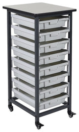 Mbs-Sr-8S Mobile Bin System, Single Row