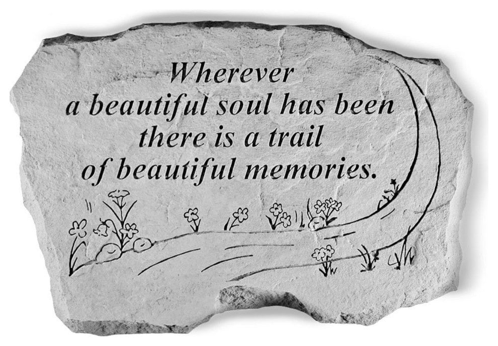 "Wherever a Beautiful Soul" Garden Stone
