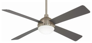 Minka Aire Orb 54" LED Ceiling Fan With Remote Control, Brushed Steel / Brushed Nickel