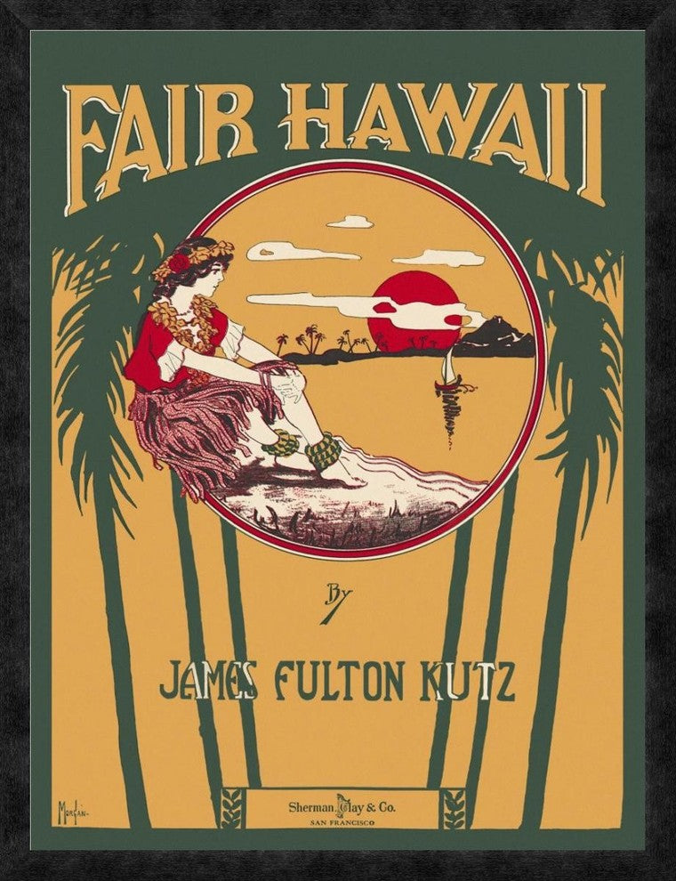"Fair Hawaii" Framed Canvas Giclee by Morgan, 26"x38"