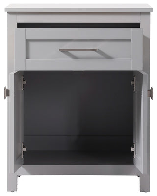 24" Wide Bathroom Storage Freestanding Cabinet, Grey