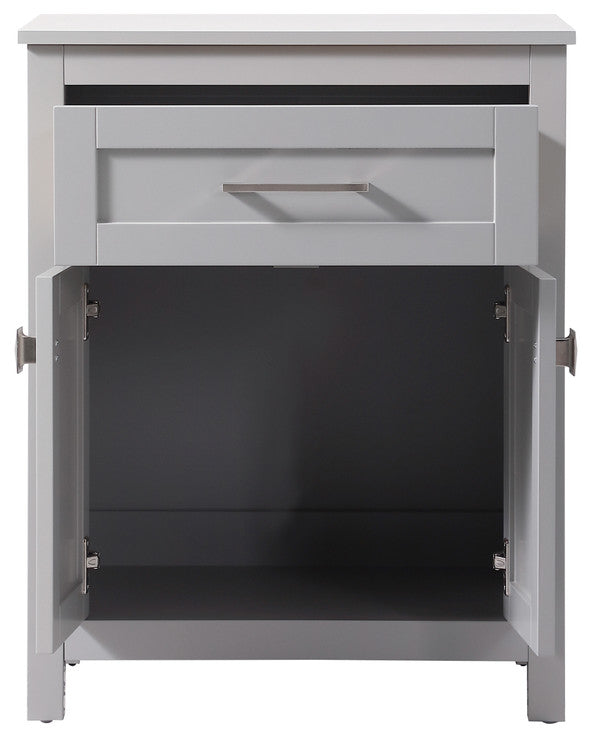 24" Wide Bathroom Storage Freestanding Cabinet, Grey