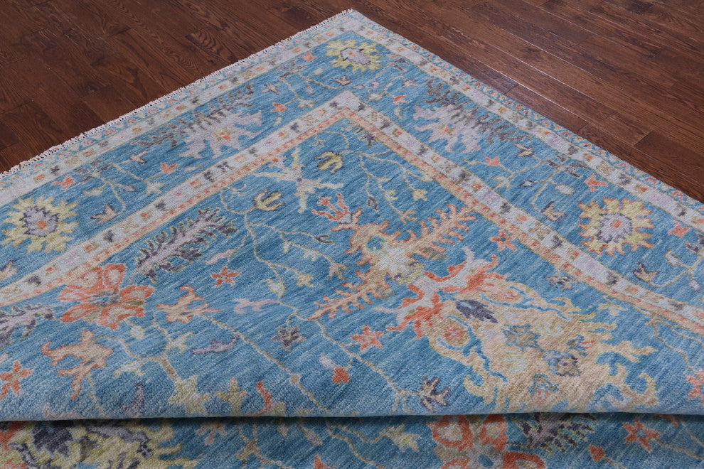 10' 1" X 13' 11" Turkish Oushak Handmade Wool Rug - Q13292