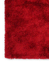HAND TUFTED SHAG POLYESTER ECO-FRIENDLY AREA RUGS, Red Color, Solid Design