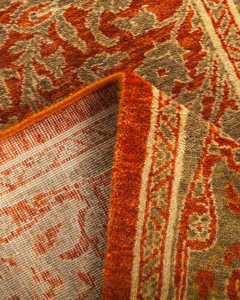 Mogul, One-of-a-Kind Hand-Knotted Runner Orange, 2'7"x15'8"