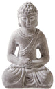 Cement Meditating Lord Buddha Figurine Concrete Gray Finish