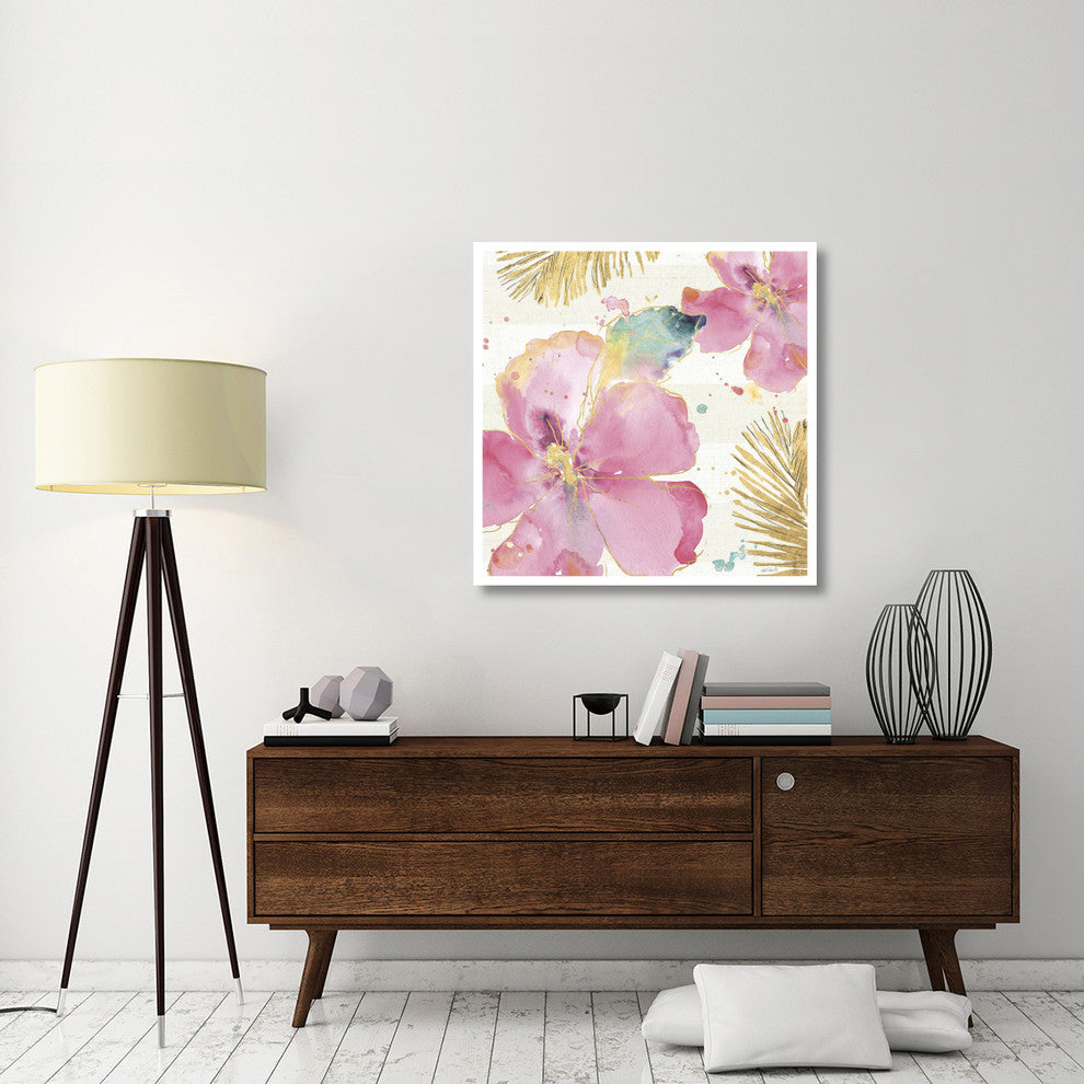"Flamingo Fever VIII" Digital Paper Print by Anne Tavoletti, 38"x38"