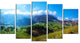 Mountain Landscape Panorama, Landscape Canvas Art Print, 60"x32", 5 Panels