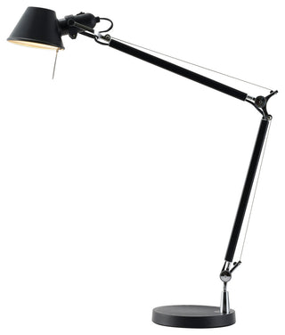 Black Frame, Chrome Hardware Table Lamp