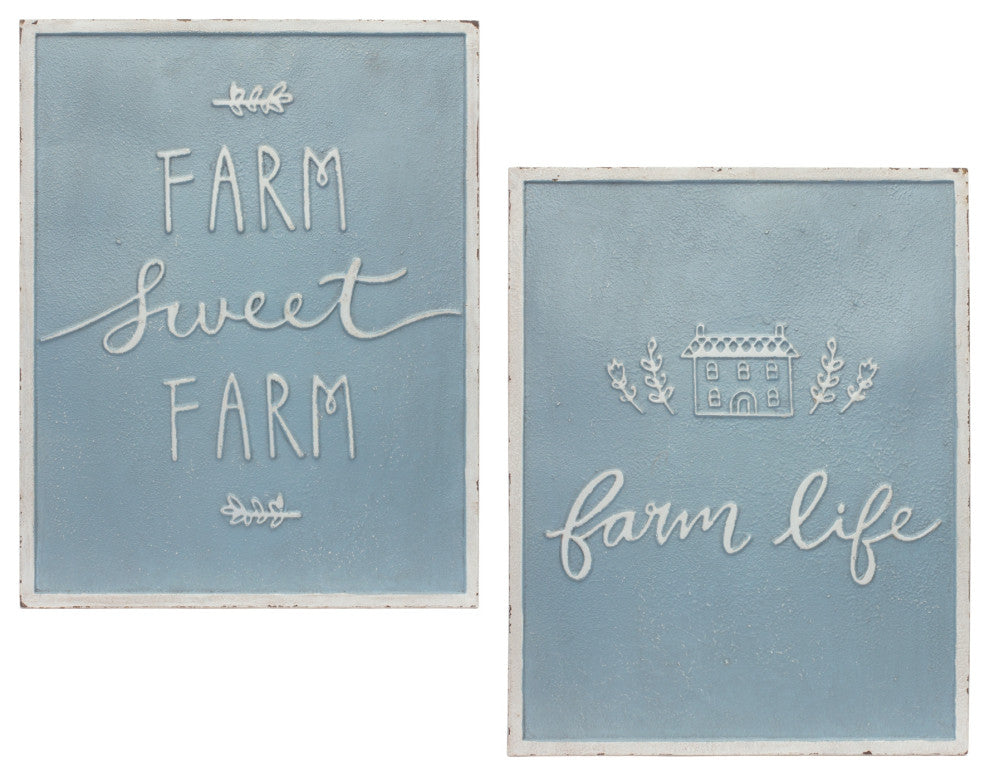 Metal Farm Sign, 2-Piece Set