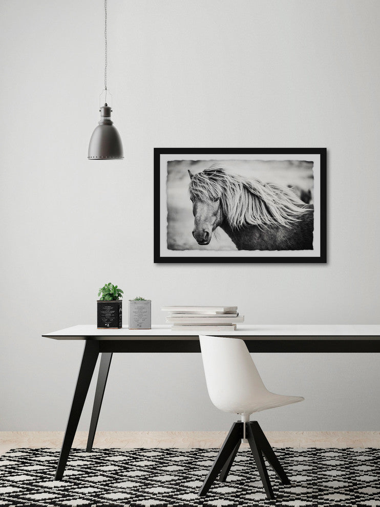 "Beautiful Mane" Framed Painting Print, 30"x20"