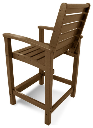 Polywood Signature Counter Chair, Teak