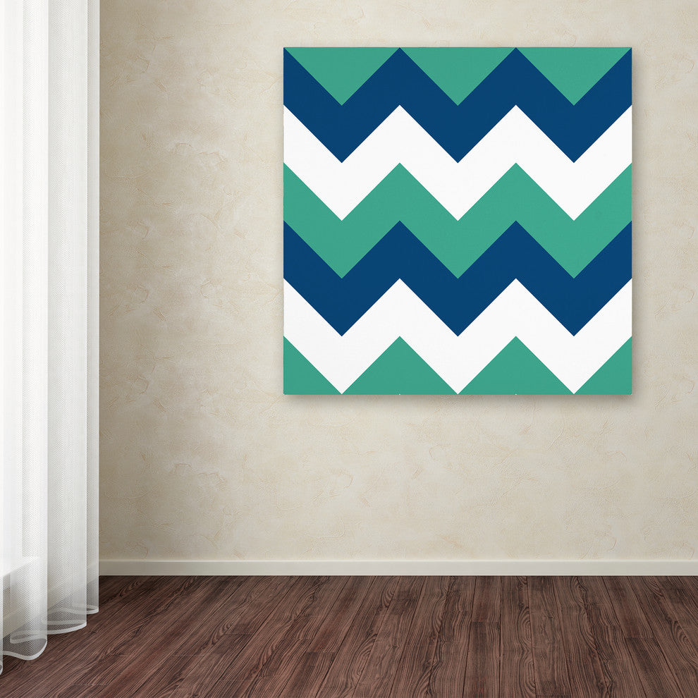 Tina Lavoie 'Emerald Monaco Blue' Canvas Art, 14" x 14"