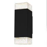 Saxton LED Outdoor Wall Lantern in Matte Black