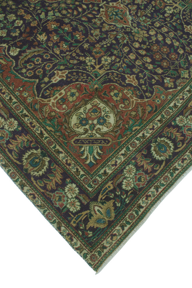 Fine Vintage Distressed Leah Blue Rug